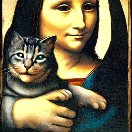 Image similar to leonardo da vinci ´ s gioconda as a cat