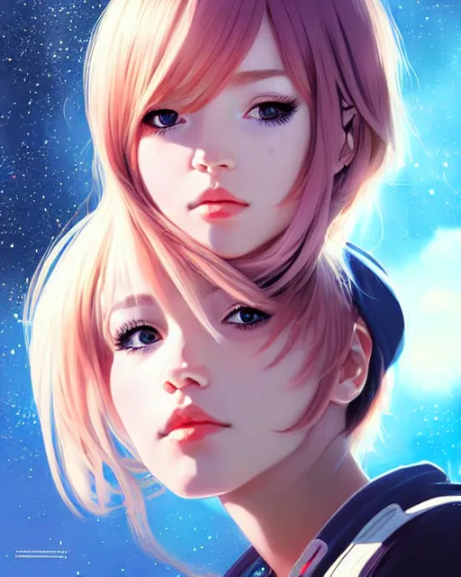 Image similar to portrait anime space cadet girl cute - fine - face, pretty face, realistic shaded perfect face, fine details. anime. realistic shaded lighting by ilya kuvshinov giuseppe dangelico pino and michael garmash and rob rey, iamag premiere, aaaa achievement collection, elegant freckles, fabulous, eyes open in wonder