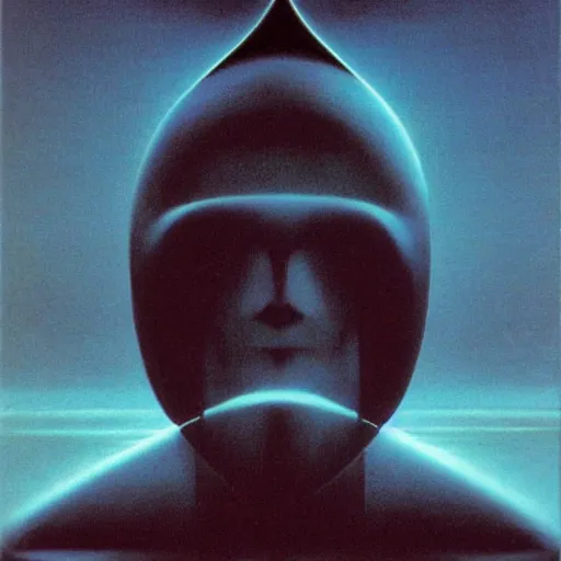 Prompt: Tron by zdzisław beksiński