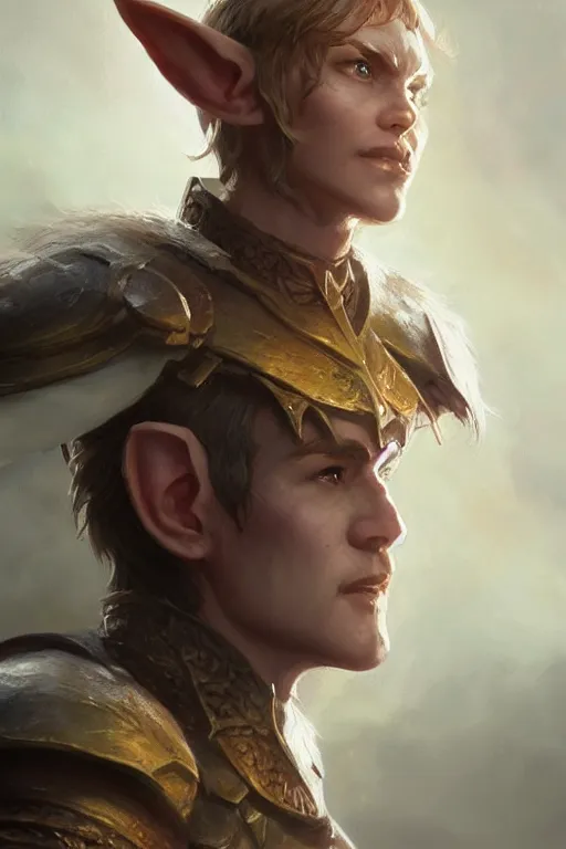 Image similar to dungeons and dragons elf cleric character closeup side profile portrait, dramatic light, dungeon background, 2 0 0 mm focal length, painted by stanley lau, painted by greg rutkowski, painted by stanley artgerm, digital art, trending on artstation