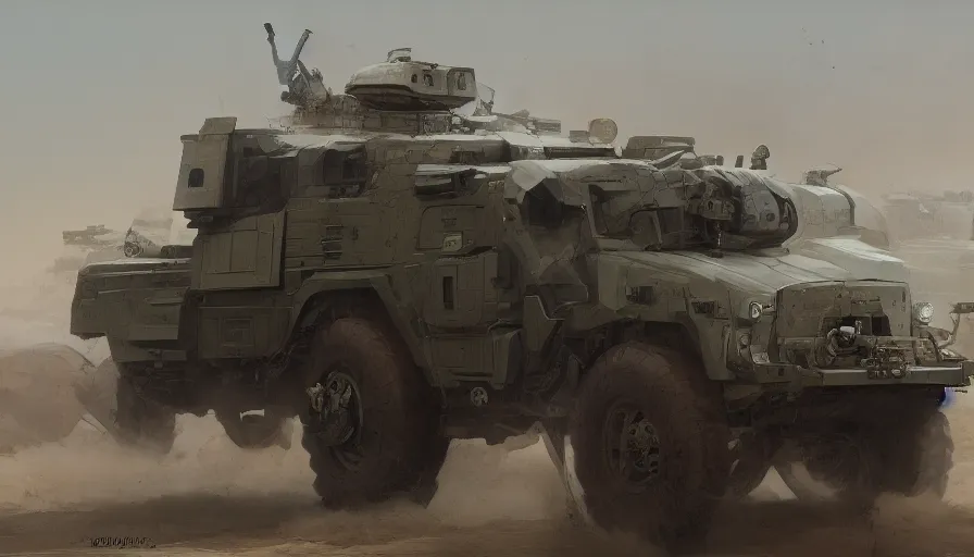 Image similar to military vehicle design, extremely detailed, jama jurabaev, greig fraser, roger deakins, shaddy safadi, feng shu, neil blevins, trending on artstation, high quality, brush stroke