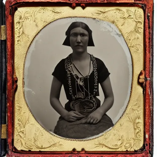 Image similar to Tintype photography of exotic objects, magic objects, ethnographic museum, indigenous, salvaje, nature and culture, 1920s studio lighting.