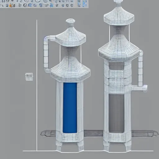 Image similar to 3 d cad model of a unique salt filtration design