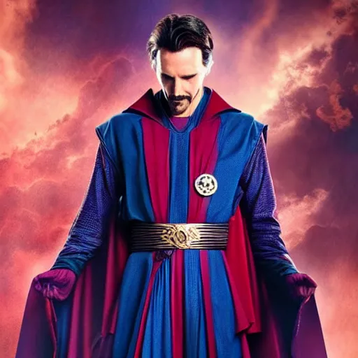 Prompt: conceptual barcelona uniform with doctor strange design, photography, filmic, cinematic, glamor shot