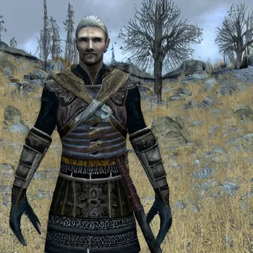 Prompt: Jonas Gahr Støre in The Elder Scrolls: Oblivion