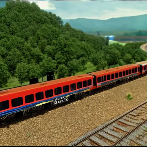 Image similar to world train driving championship, ultra realistic, uhd, 8 k, cinematic, golden hour, beautiful