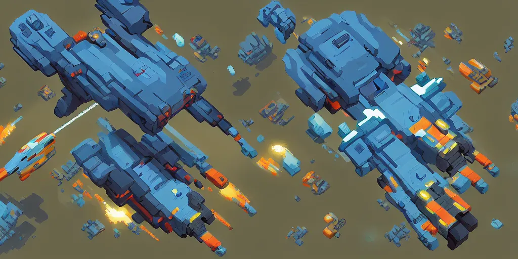 Image similar to Homeworld: 3, pixel art, concept art, artstation