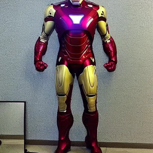 Image similar to the rock dressed as iron man