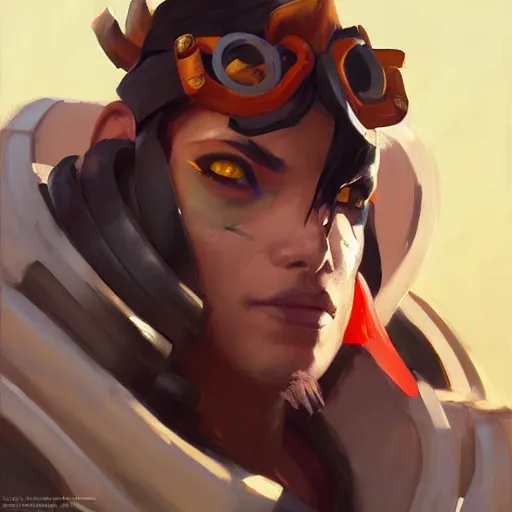 Prompt: greg manchess portrait painting of yuffi as overwatch character, medium shot, asymmetrical, profile picture, organic painting, sunny day, matte painting, bold shapes, hard edges, street art, trending on artstation, by huang guangjian and gil elvgren and sachin teng