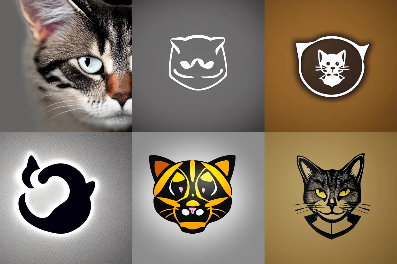Prompt: A logo design of a cat. trending on artstation, 8k HD wallpaper