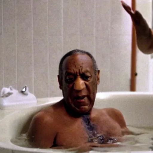 Image similar to bill cosby lurking in a bathtub, shooshing me