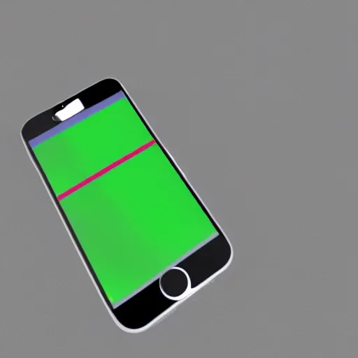 Prompt: a 3 d model of iphone with android background