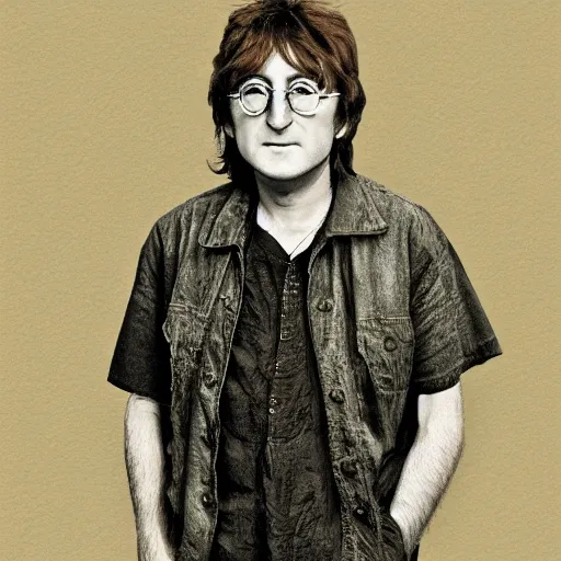 Image similar to A photograph of old John Lennon in his eighties with short hair in the 2010s, John Lennon, taken in the late 2010s, taken on a 2010s Camera, realistic, hyperrealistic, very realistic, highly detailed, very detailed, extremely detailed, detailed, digital art, trending on artstation, headshot and bodyshot, detailed face, very detailed face, very detailed face