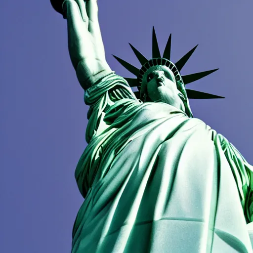 Prompt: a male statue of liberty