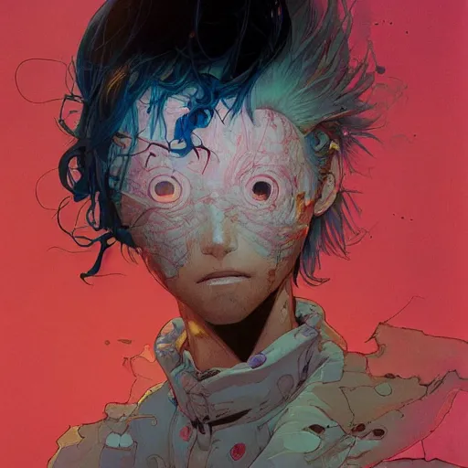 Image similar to prompt : city scavenger portrait soft light painted by james jean and katsuhiro otomo and erik jones, inspired by akira anime, smooth face feature, intricate oil painting, high detail illustration, sharp high detail, manga and anime 1 9 9 9