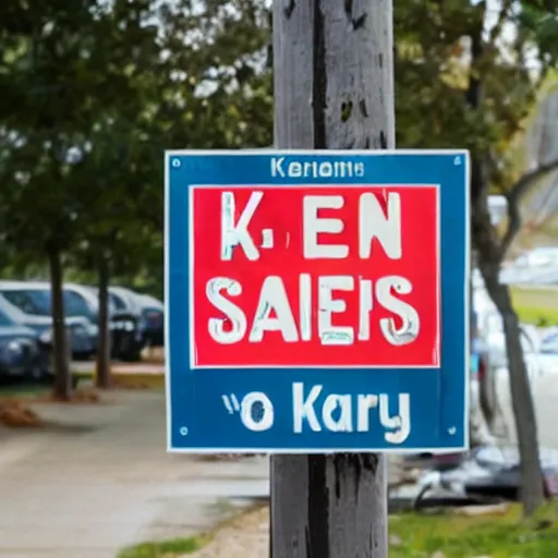 Prompt: photo of a sign that says karens only in a parking lot