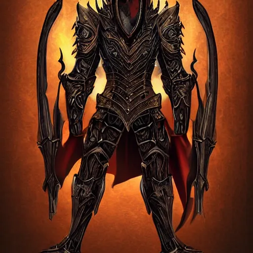 Prompt: digital art, the armor of Sauron, full height