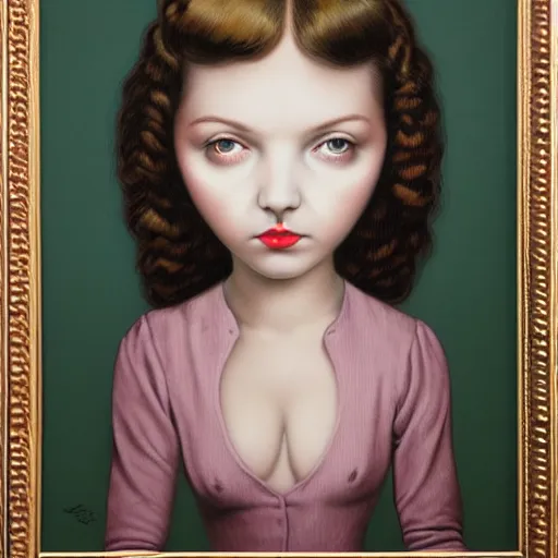 Image similar to photo of young woman by mark ryden