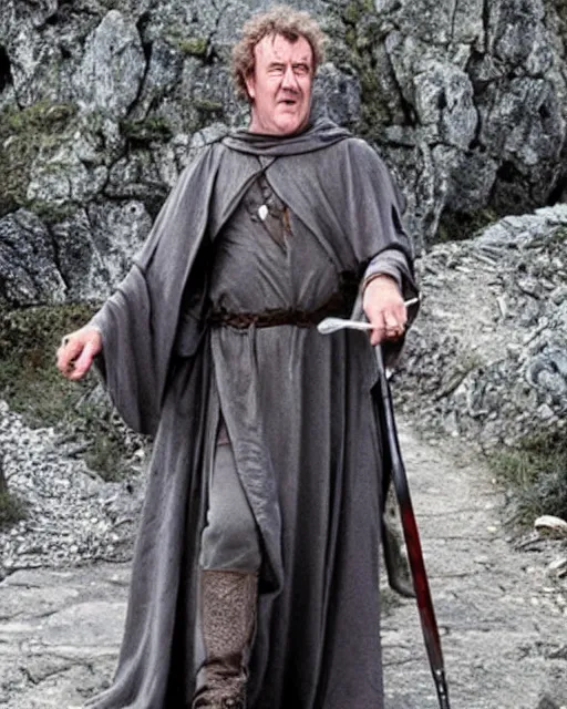 Image similar to film still of jeremy clarkson as the dark lord from the movie the lord of the rings. photographic, photography