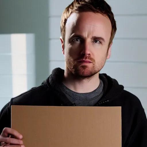 jesse pinkman holding a blank sign closeup | Stable Diffusion | OpenArt