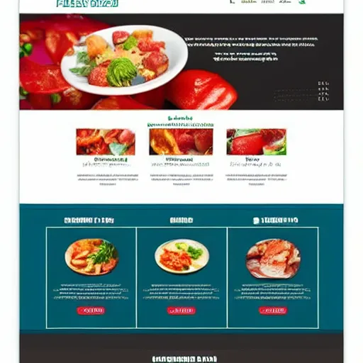 Prompt: design of frozen food website,responsive,simple,beautiful look and easy to read font,with hdd template