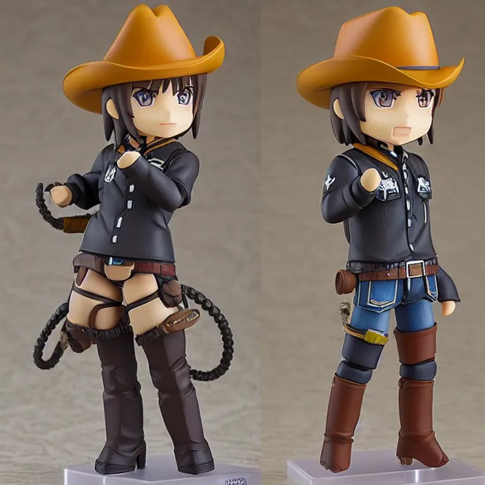 Image similar to cowboy, an anime nendoroid of a cowboy, figurine, detailed product photo