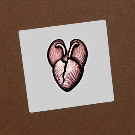 Image similar to cute human heart anatomy sticker