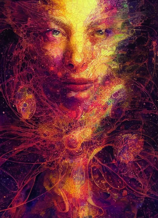 Image similar to portrait, A cosmic tapestry revealing the secrets of the universe, watercolor, dramatic lighting, cinematic, establishing shot, extremely high detail, foto realistic, cinematic lighting, pen and ink, intricate line drawings, by Yoshitaka Amano, Ruan Jia, Kentaro Miura, Artgerm, post processed, concept art, artstation, matte painting, style by eddie mendoza, raphael lacoste, alex ross