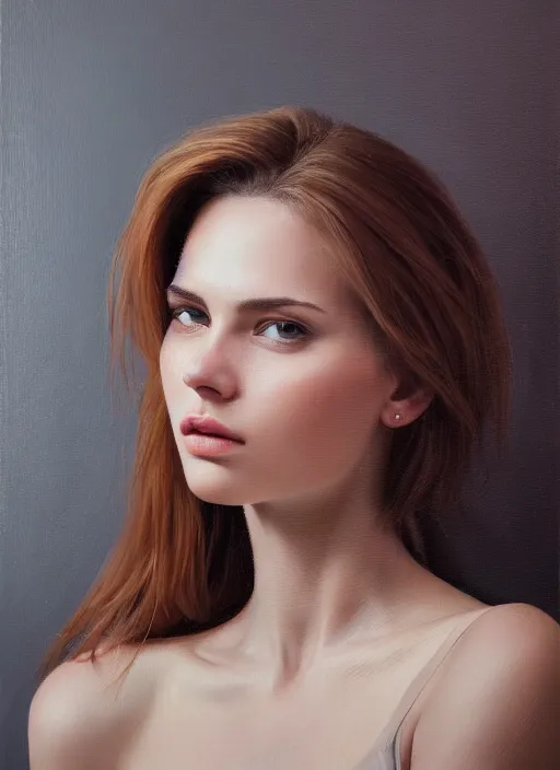 Image similar to portrait of a gorgeous young woman in the style of stefan kostic, realistic photo, sharp focus, 8k high definition, insanely detailed, intricate, elegant