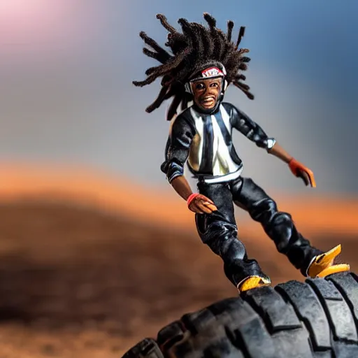 black man action figure with dreads standing on an rc | Stable ...