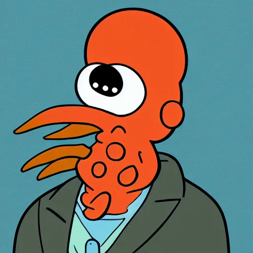 Prompt: Dr Zoidberg groovy digital art