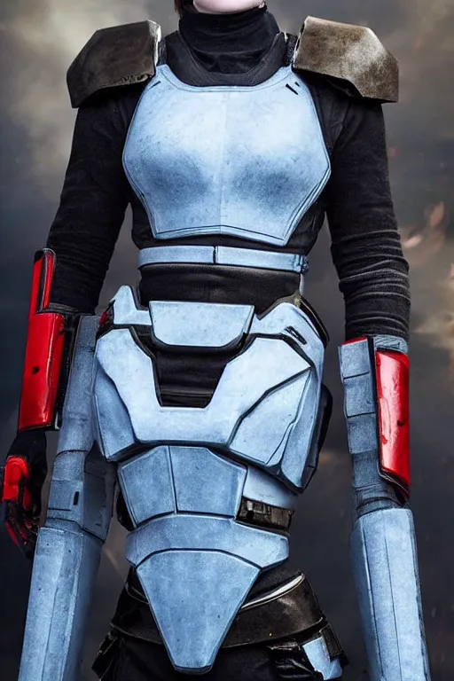 Image similar to Sophie Turner with a N7 armor