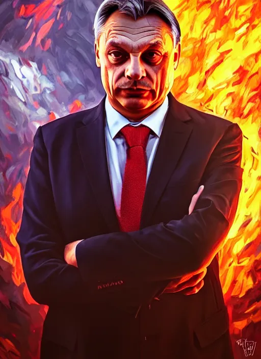 Prompt: photo of viktor orban in hell, in the style of stefan kostic, realistic, professionally, professionally color graded, half body shot, sharp focus, 8 k high definition, insanely detailed, intricate, elegant, art by stanley lau and artgerm