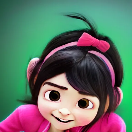 Image similar to vanellope from wreck it ralph art realistic