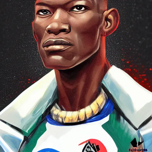 Prompt: israel adesanya, trending on art station, 4 k,