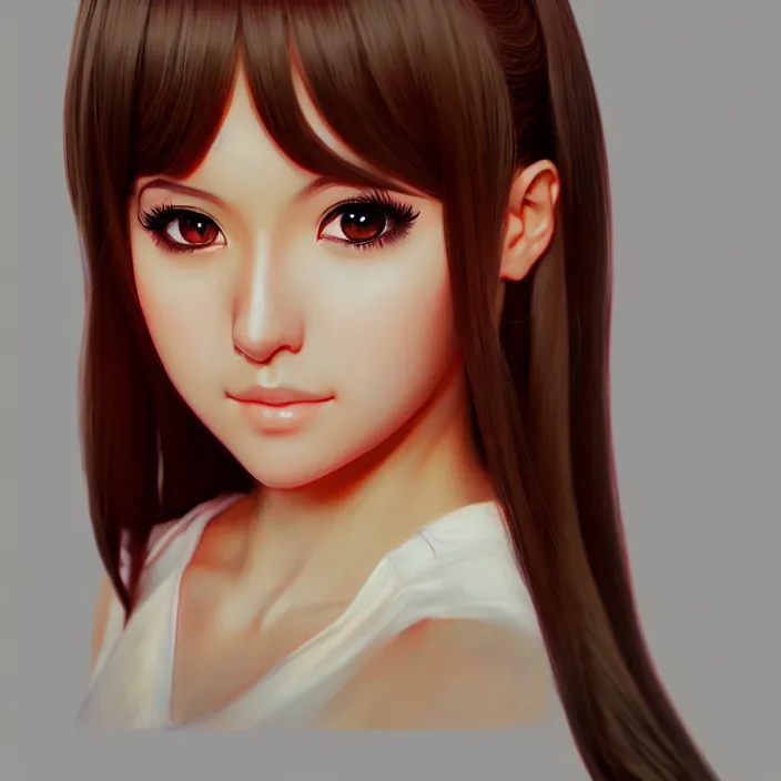 Prompt: portrait of a snobby young mexican telenovela actress, by range murata and artgerm rendered with 3 d effect, sweet artpiece.