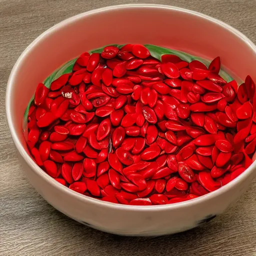 Prompt: a bowl of reds