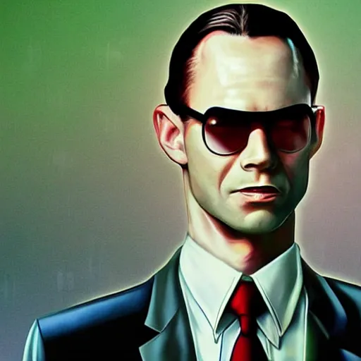 Prompt: forrest gump as agent smith from the matrix, hyper realistic, digital art