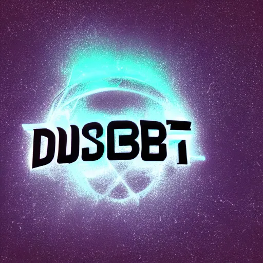 Image similar to scifi logo for a dubstep music producer, digital 3 d, black background, trending on artstation