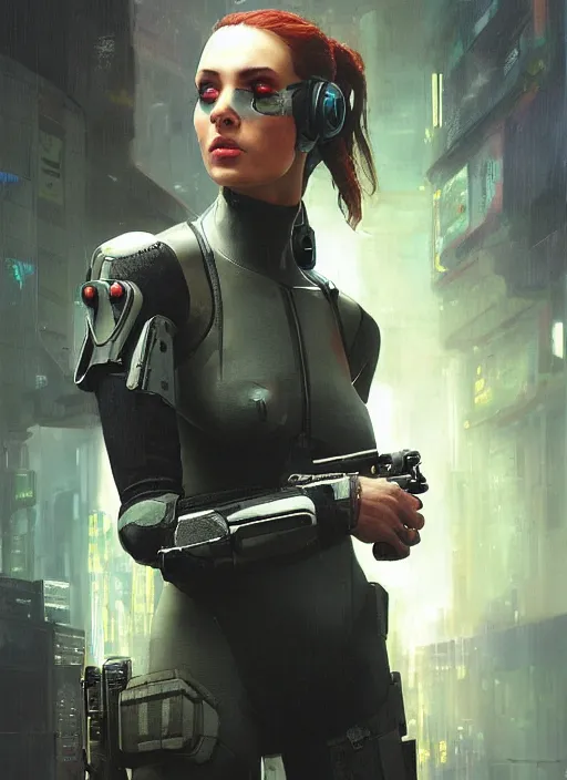 Prompt: Beautiful Maryanne. beautiful cyberpunk Frogtrooper wearing a military vest and tactical military stealthsuit (cyberpunk 2077, Blade Runner 2049). gorgeous face. Orientalist portrait by john william waterhouse and Edwin Longsden Long and Theodore Ralli and Nasreddine Dinet, oil on canvas. Cinematic, hyper realism, realistic proportions, dramatic lighting, high detail 4k