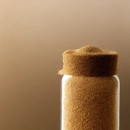 Prompt: closeup studio photograph of a sandstorm in a bottle