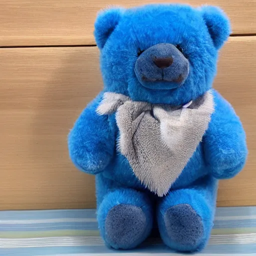 Image similar to a blue cute cat teddy bear