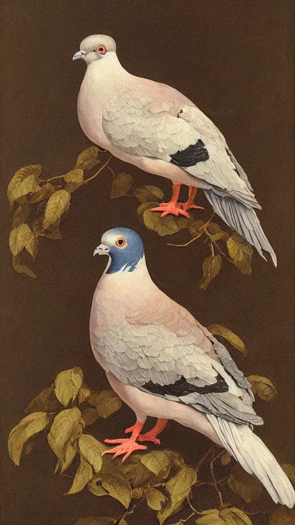 Image similar to ( ( ( ( ( rococo ) ) ) ) ) painting of a pigeon, y 2 k aesthetic, clip art