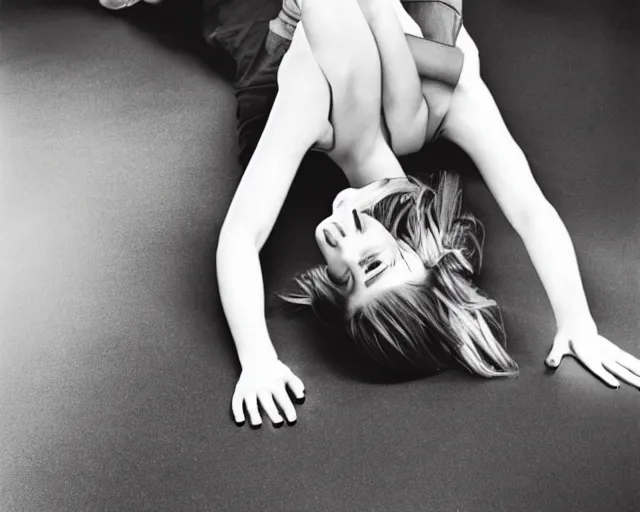 Prompt: photo of many emma watson playing twister, studio photo