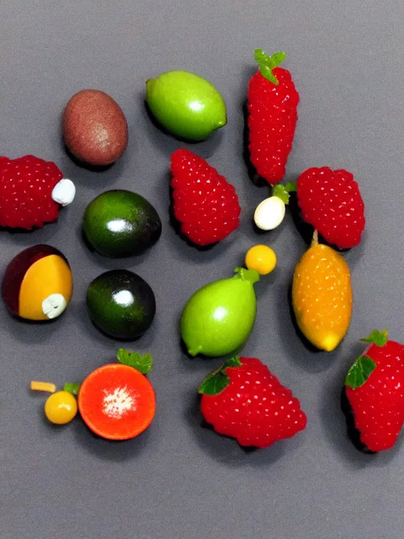 Image similar to miniature diorama fruits