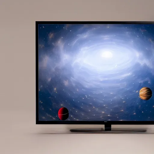 Prompt: Liminal space in outer space, TV set
