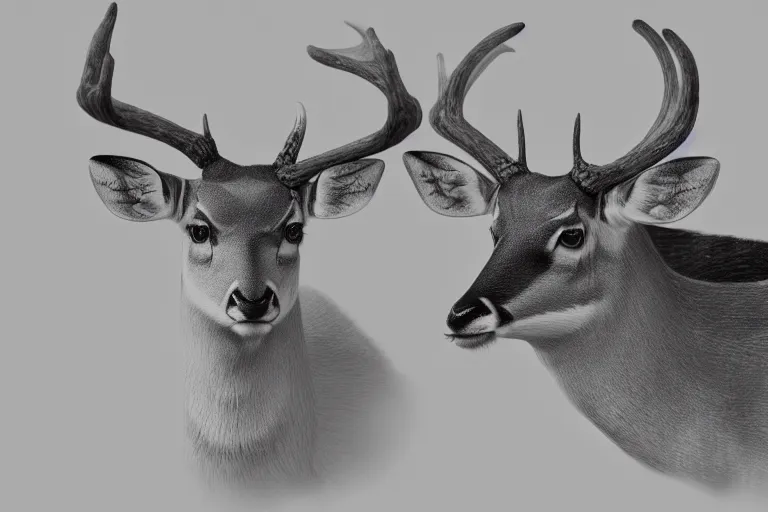 Image similar to a fallow deer by WLOP on artstation,