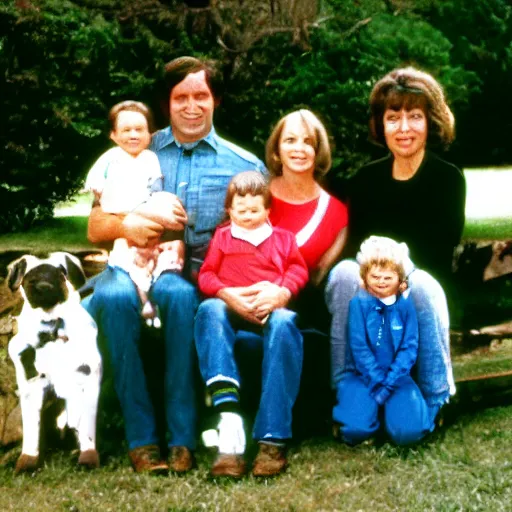 Image similar to family photo, 1 9 8 4