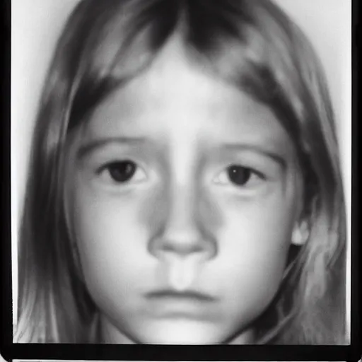 Image similar to Mugshot Portrait of Coucou Chloe, taken in the 1970s, photo taken on a 1970s polaroid camera, grainy, real life, hyperrealistic, ultra realistic, realistic, highly detailed, epic, HD quality, 8k resolution, body and headshot, film still, front facing, front view, headshot and bodyshot, detailed face, very detailed face