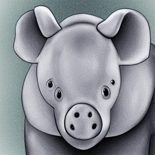 Image similar to grey hippo with silly eyes, art, cartoon, profile picture, hd